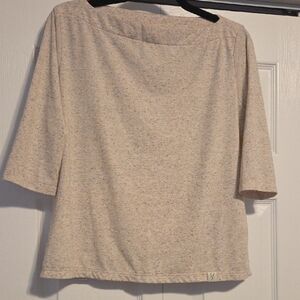 BYTAVI Beige Speckled Women's Blouse